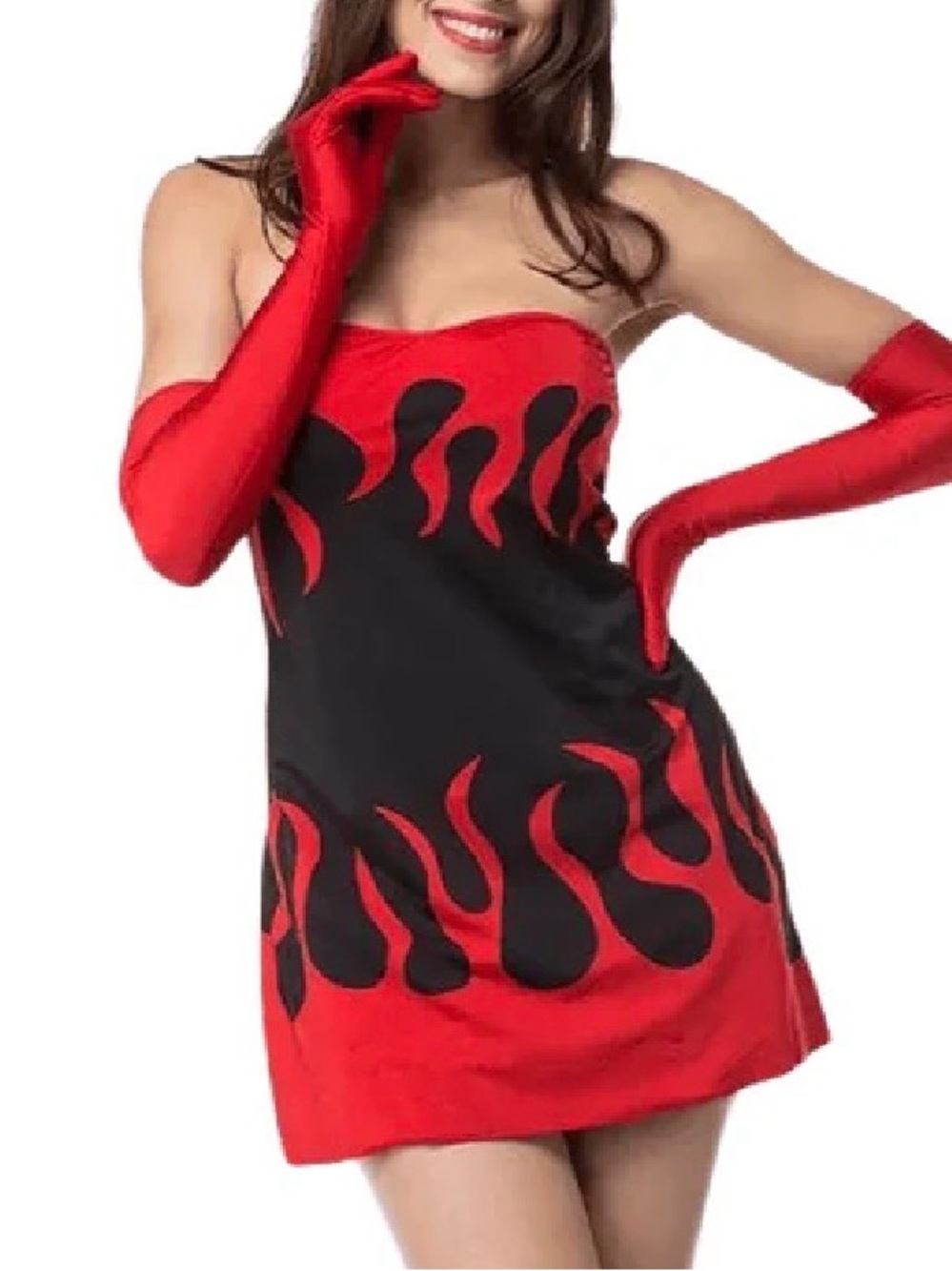 Demon Halloween flame costume dress